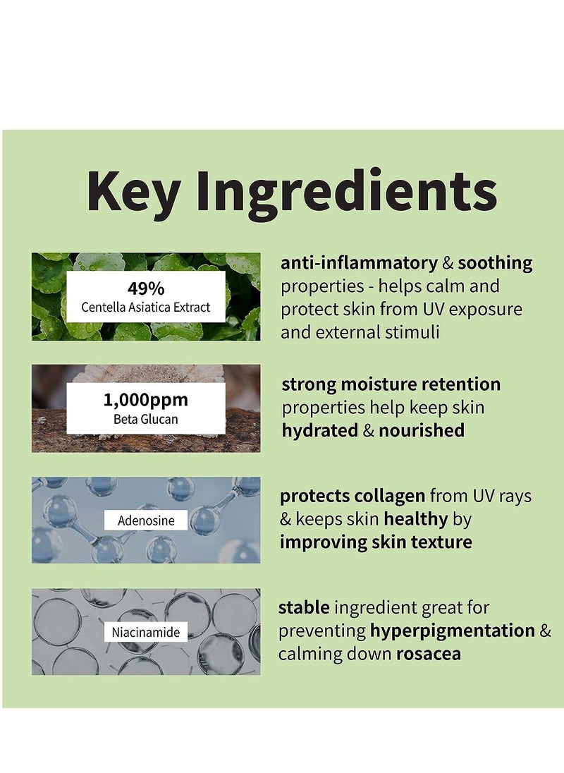 iUNIK - Centella Calming Vegan Moisture SPF 50+ PA++++ Non-Sticky No White Cast Light-Weight Daily Sunscreen Reef-Safe UVA UVB Matte-Finish No-Scent 2 Oz Beta-Glucan Dry Oily Sensitive Acne-Prone Skin - Image 1