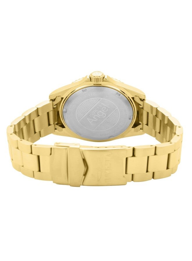 Invicta Women's Angel Stainless Steel Swiss-Quartz Watch with Stainless-Steel Strap, Gold, Dive Watch - Image 4