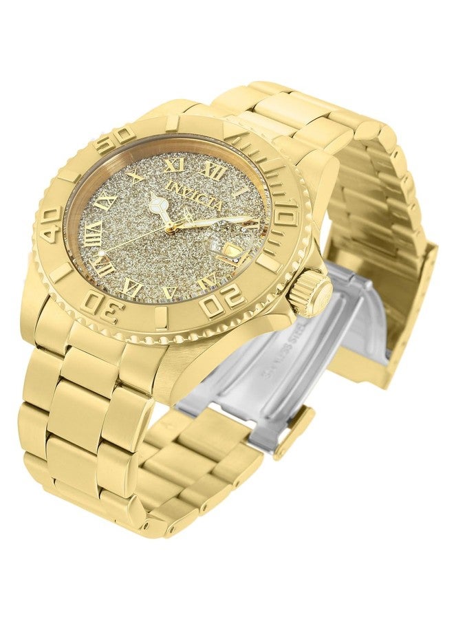 Invicta Women's Angel Stainless Steel Swiss-Quartz Watch with Stainless-Steel Strap, Gold, Dive Watch - Image 2