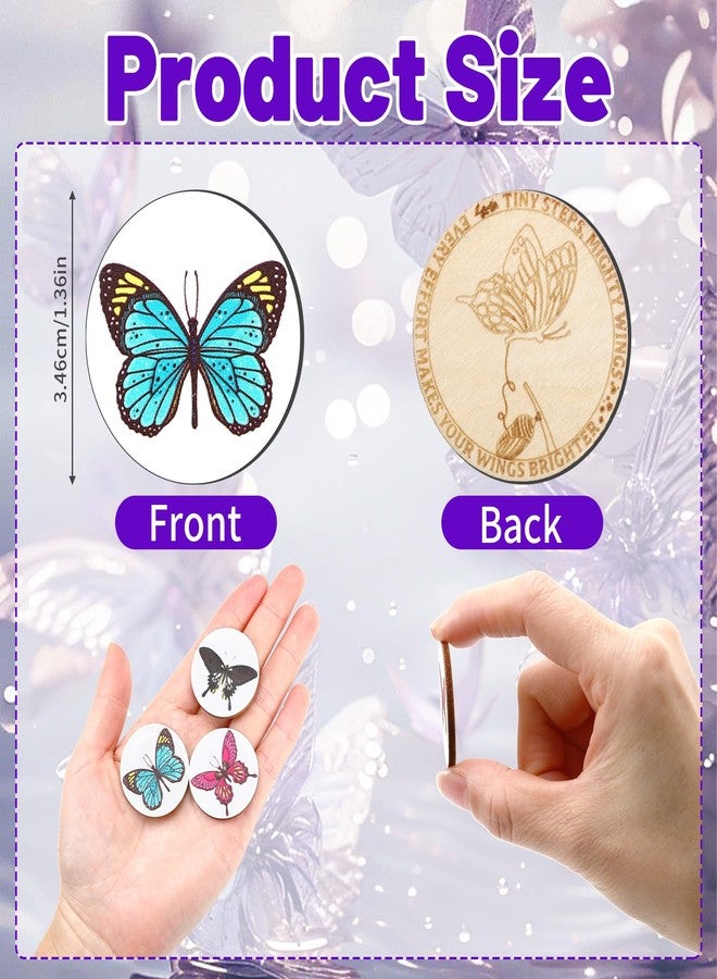 CypherX Kids Reward Tokens, Unique Wooden Tokens for Kids, 30 Redeemable Tokens with Colorful Butterfly Designs, Symbolizing Growth and Progress, Round - Image 5