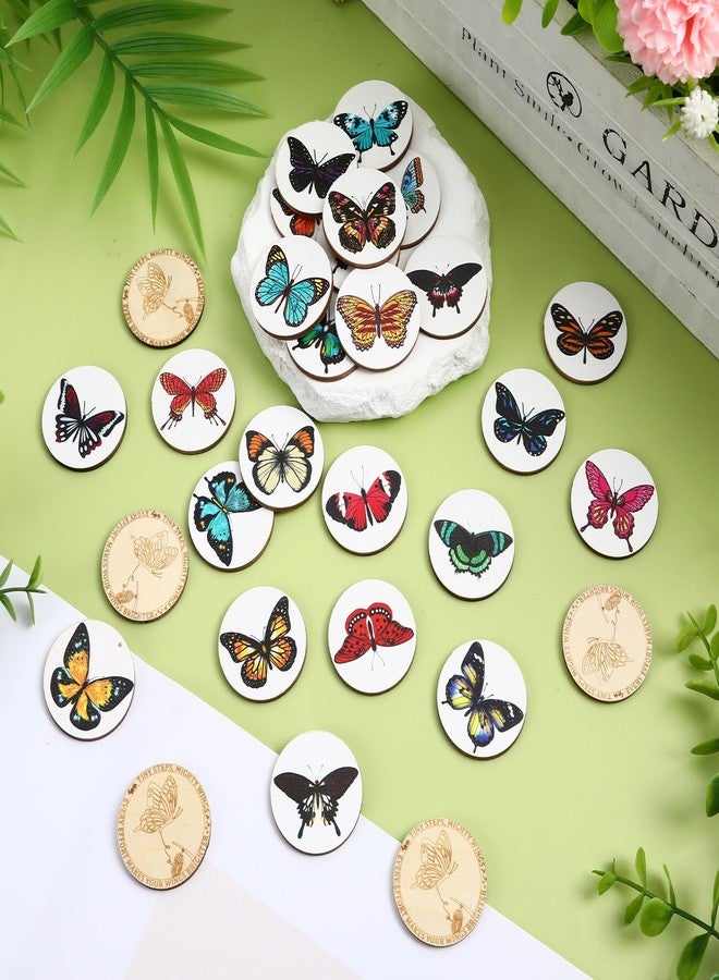 CypherX Kids Reward Tokens, Unique Wooden Tokens for Kids, 30 Redeemable Tokens with Colorful Butterfly Designs, Symbolizing Growth and Progress, Round - Image 2