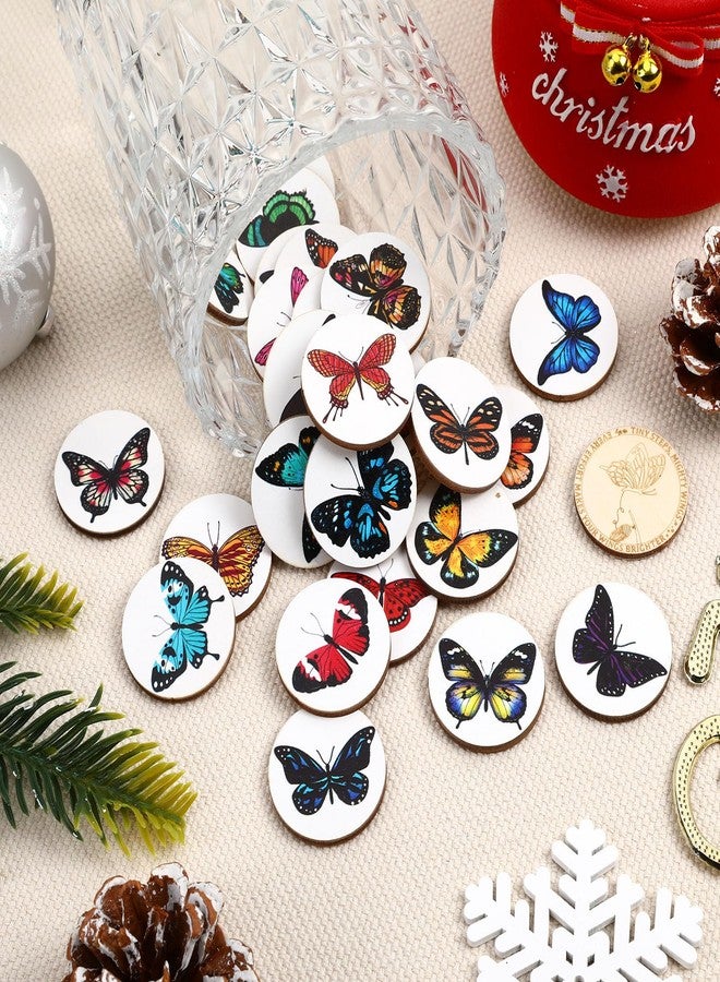 CypherX Kids Reward Tokens, Unique Wooden Tokens for Kids, 30 Redeemable Tokens with Colorful Butterfly Designs, Symbolizing Growth and Progress, Round - Image 1