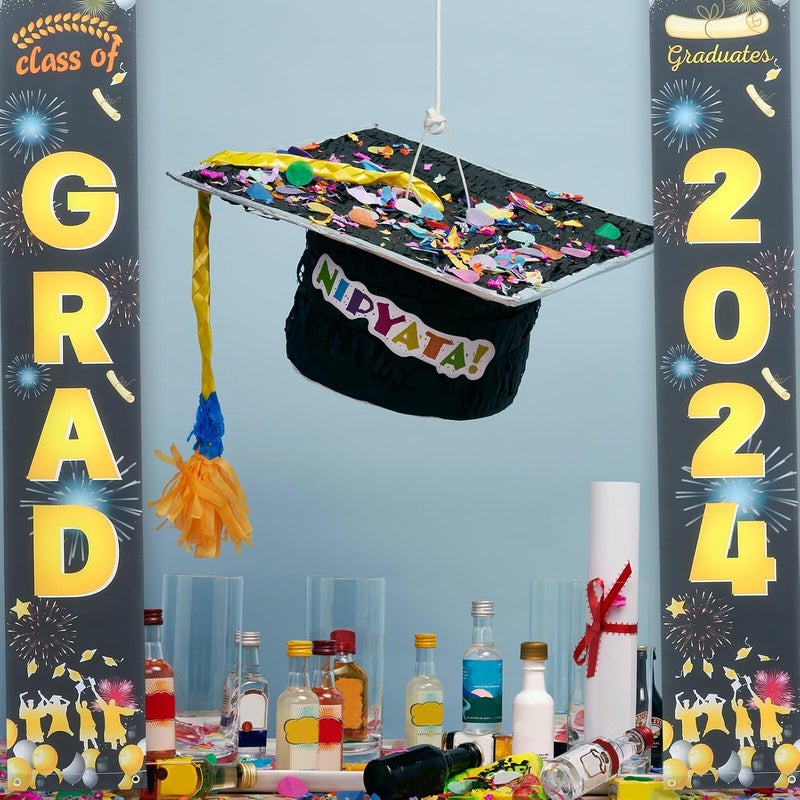 Graduation Porch Banner 1 Pair 30x180cm 2024 Graduation Party Door Decorations Decorative Grad Banners for Front Door Ornament - Image 4