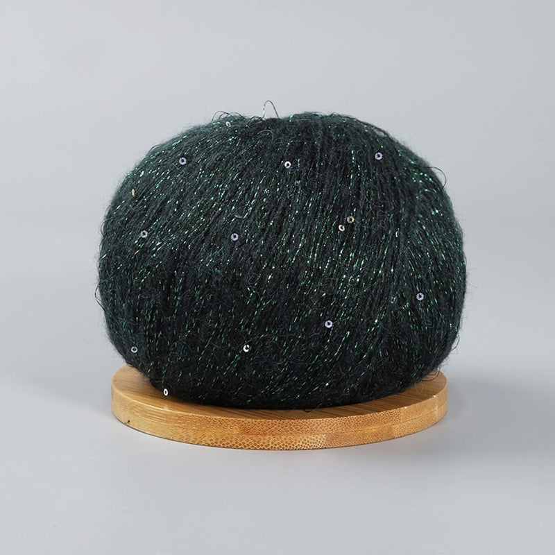 Yarn,Yarn for Crocheting, 50g Mohair Thin Knitting Sequined Yarn Crochet Fluffy Knitted Fashion Soft Lace Wool Thread Sweater Shawl Beads Yarns(22) - Image 1