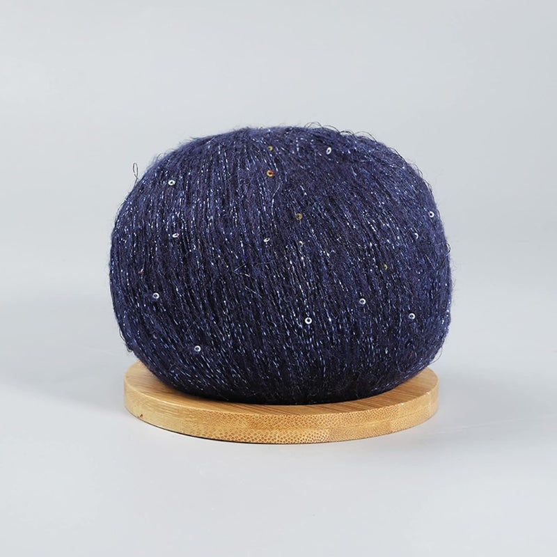 Yarn,Yarn for Crocheting, 50g Mohair Thin Knitting Sequined Yarn Crochet Fluffy Knitted Fashion Soft Lace Wool Thread Sweater Shawl Beads Yarns(22) - Image 4