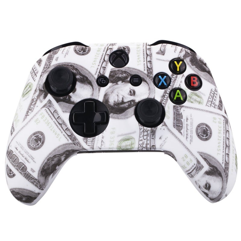 YoRHa Printing Rubber Silicone Cover Skin Case for Xbox One S/X Controller x 1(US Dollar) with PRO Thumb Grips x 8 - Image 2