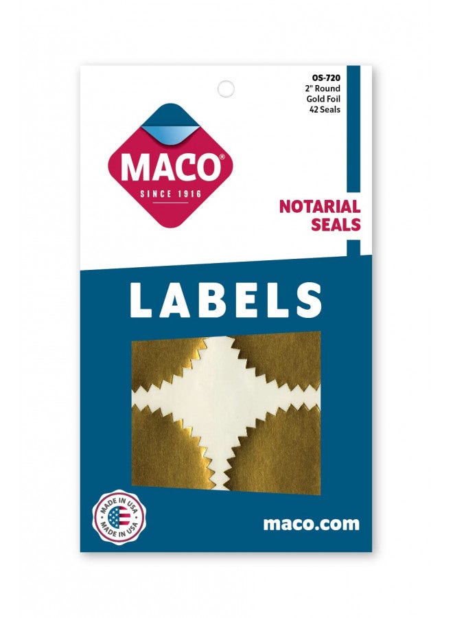 MACO Seals (MACOS720), Gold, 2- 42/Box - Image 1