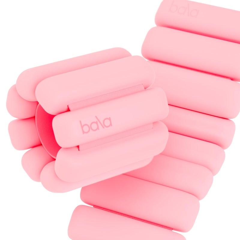 Bala Bangles Wrist & Ankle Weights for Women & Men - 1 lb Adjustable Weighted Bands - Soft Silicone Arm & Leg Weights for Pilates, Yoga, Walking, Barre, Home Workout & Strength Training Exercise - Image 1