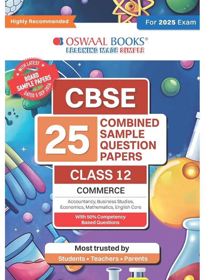 Oswaal CBSE 25 Combined Sample Question Papers Class 12 Commerce Books Accountancy, Business Studies, Economics, Mathematics, English Core (For 2025 Exam)  - Image 1