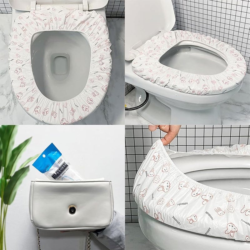 Puppy Double Layer Travel Toilet Seat Covers 100 Pcs Disposable For Hygiene Sensitive Users - Image 3
