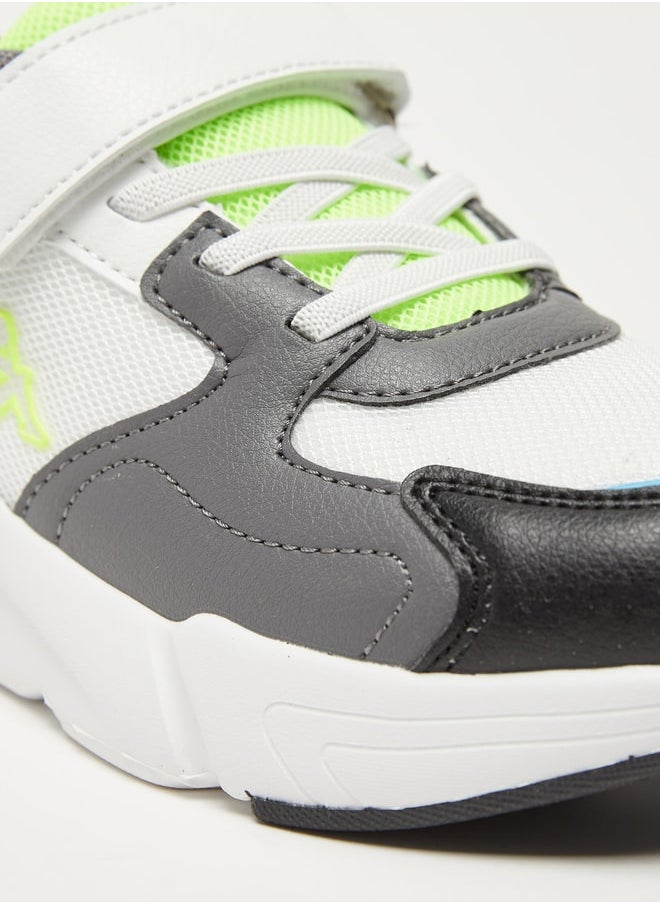 Kappa Boys' Colourblock Lace Detail Sports Shoes with Hook and Loop Closure  - Image 5