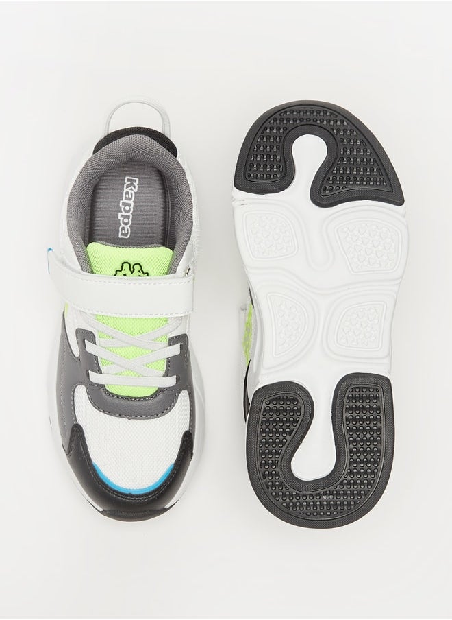 Kappa Boys' Colourblock Lace Detail Sports Shoes with Hook and Loop Closure  - Image 4
