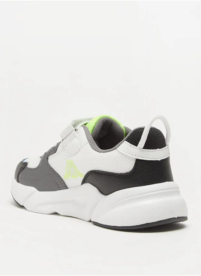 كابا Boys' Colourblock Lace Detail Sports Shoes with Hook and Loop Closure