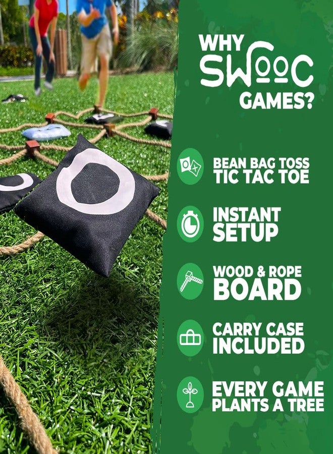 Swooc Games® - Giant Tic Tac Toe Game Outdoor (All Weather) | 3ft x 3ft | Instant Setup, No Assembly | Giant Outdoor Games for Adults and Family | Outside Toys | Large Lawn & Backyard Fun | Yard Game - Image 3