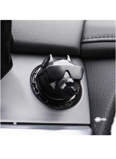 ShebSheb Car Push to Start Button Cover Dog Car One Button Start Stop Decorative Cover Universal for Car SUV Truck(Black)  - Image 1
