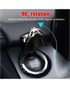 ShebSheb Car Push to Start Button Cover Dog Car One Button Start Stop Decorative Cover Universal for Car SUV Truck(Black)  - Image 3