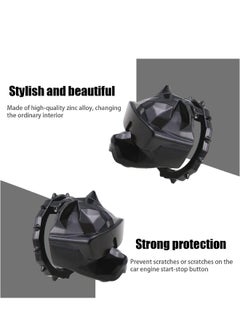 ShebSheb Car Push to Start Button Cover Dog Car One Button Start Stop Decorative Cover Universal for Car SUV Truck(Black)  - Image 2