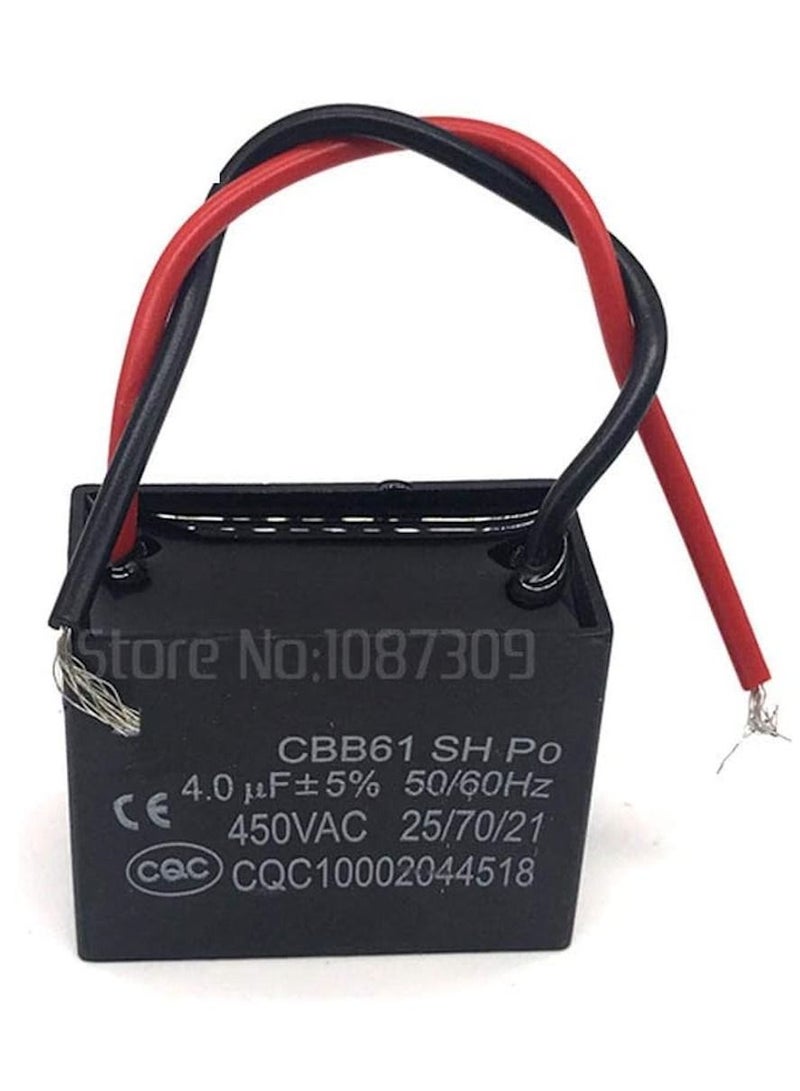 RACO 5pcs CBB61 4uf starting capacitance AC Fan Capacitor 450V CBB Motor Run Capacitor  - Image 1