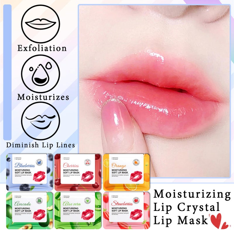 PPPanYiDi 30PCS Moisturizing Lip Masks Set, Overnight Bulk Lip Patches, Long-lasting Hydrating Sleeping Lip Plumping Masks for Women - Image 2