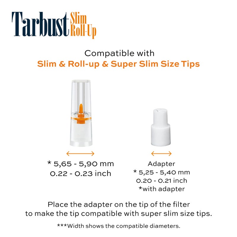 Tarbust Slim Cigarette Filter Tips That Remove Tar and Chemical, for Slim & Roll-ups, Bulk Economy (540 Filters+60 Adapters to Convert to Super Slim+2 Free Travel Cases) - Image 5