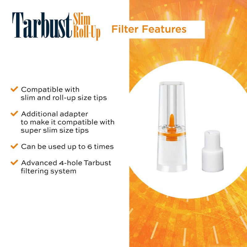 Tarbust Slim Cigarette Filter Tips That Remove Tar and Chemical, for Slim & Roll-ups, Bulk Economy (540 Filters+60 Adapters to Convert to Super Slim+2 Free Travel Cases) - Image 3