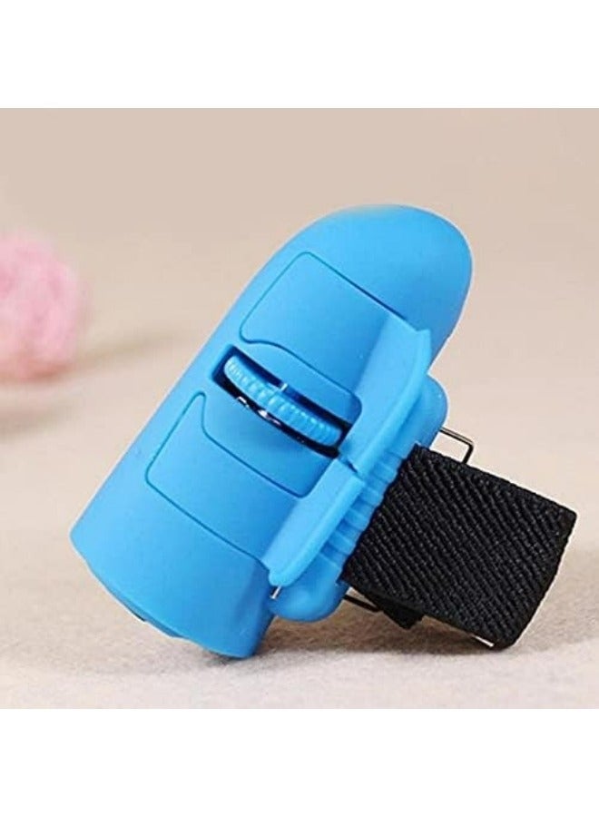 High Speed Mini 2.4GHz USB Wireless Lazy Finger Rings Ergonomic Handheld Optical Travel Mice Smart Save Power 1600Dpi for PC Laptop Desktop, Blue  - Image 3
