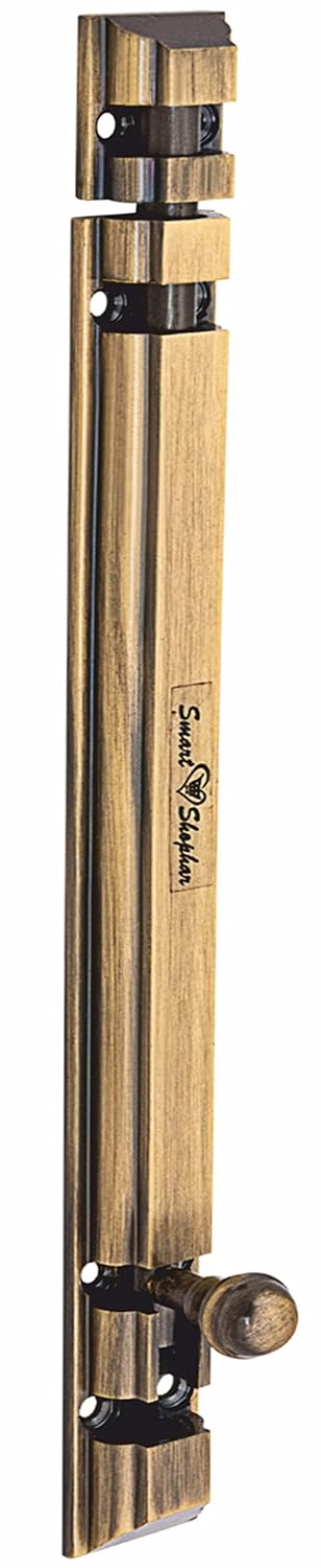 SMART SHOPHAR Smart Shophar Brass Royal Tower Bolt 4 Inches Antique Pack of 1 Vintage StyleRustResistantSeamless to DeployDurable HardwareSecure LockingSuitable for Doors Cabinets Gates  - Image 2