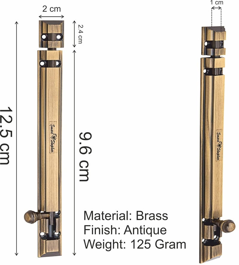 SMART SHOPHAR Smart Shophar Brass Royal Tower Bolt 4 Inches Antique Pack of 1 Vintage StyleRustResistantSeamless to DeployDurable HardwareSecure LockingSuitable for Doors Cabinets Gates  - Image 5
