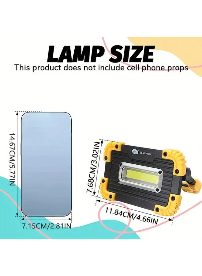USB Rechargeable Handheld Lamp 3 Lighting Modes Adjustable Angle COB Floodlight - Image 4