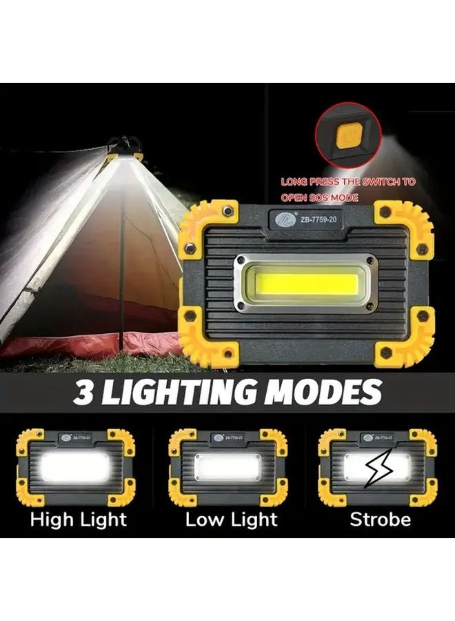 USB Rechargeable Handheld Lamp 3 Lighting Modes Adjustable Angle COB Floodlight - Image 5