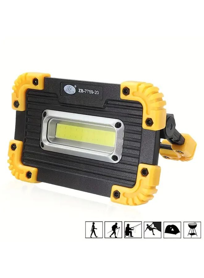 USB Rechargeable Handheld Lamp 3 Lighting Modes Adjustable Angle COB Floodlight - Image 1