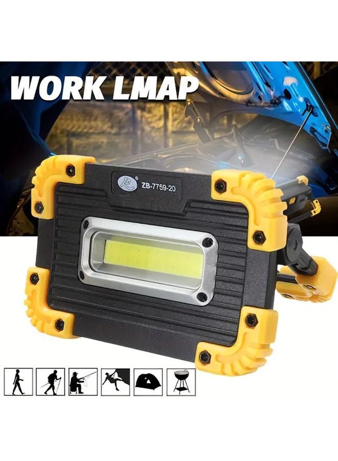 USB Rechargeable Handheld Lamp 3 Lighting Modes Adjustable Angle COB Floodlight - Image 3