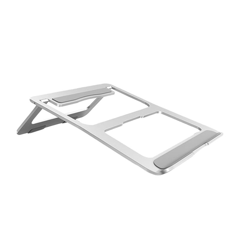 Aluminum Alloy Foldable Laptop Stand Ventilated Design Notebook Tablet Riser Silver - Image 2