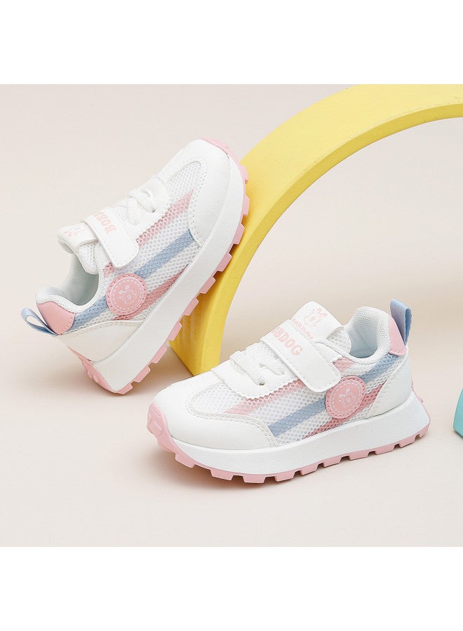 Babu Bean Back-to-school Season Spring/autumn Kids' Casual Sports White Shoes, Fashionable Lightweight And Durable Toddler Walking Shoes For Boys And Girls - Image 3