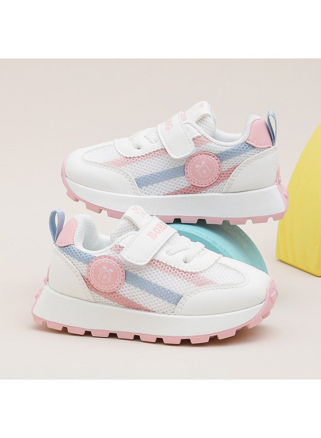 Babu Bean Back-to-school Season Spring/autumn Kids' Casual Sports White Shoes, Fashionable Lightweight And Durable Toddler Walking Shoes For Boys And Girls - Image 4