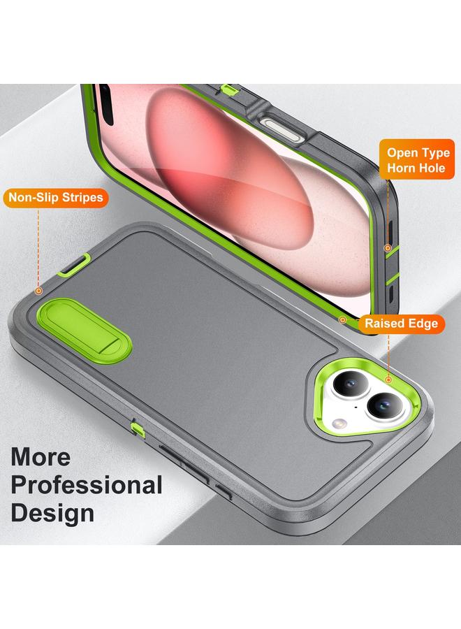 إيروريكس جراب لهاتف iPhone 16 Plus مصنوع من مادة البولي كربونات المتينة + جراب هاتف من السيليكون مع حامل - Image 3