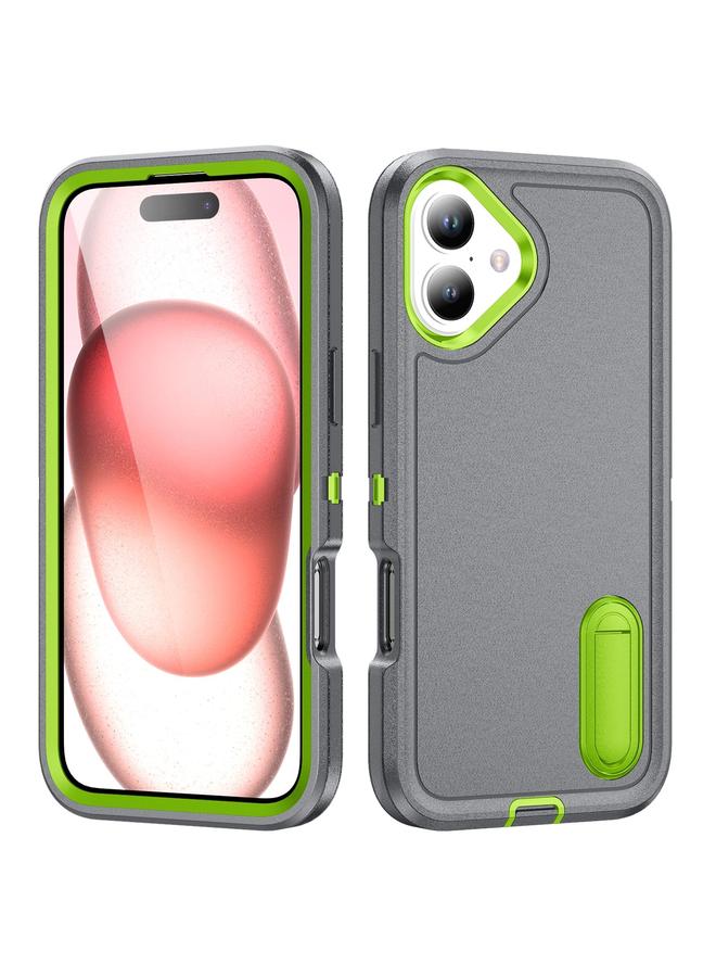 إيروريكس جراب لهاتف iPhone 16 Plus مصنوع من مادة البولي كربونات المتينة + جراب هاتف من السيليكون مع حامل - Image 1