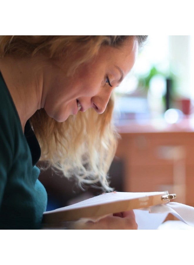 ZOCONE 6 Pcs Beech Wood Embroidery Hoops Wood Circle Hoop Ring Cross Stitch Hoop For Embroidery Cross Stitch Needlework Art Craft Handy Sewing And Christmas Decoration (Size 3") - Image 4