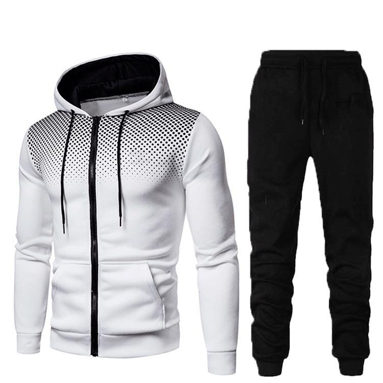 2024 autumn and winter AliExpress new cross-border mens casual cardigan hooded vests 3D printing mens wholesale suit White