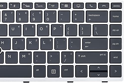 KBRPARTS Replacement Backlight Keyboard for HP EliteBook 840 G5 840 G6 & EliteBook 745 G5 745 G6, EliteBook 840 G5 Keyboard with Pointer Silver Frame US Layout L11307-001 L14378-001 - Image 2
