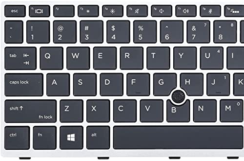 KBRPARTS Replacement Backlight Keyboard for HP EliteBook 840 G5 840 G6 & EliteBook 745 G5 745 G6, EliteBook 840 G5 Keyboard with Pointer Silver Frame US Layout L11307-001 L14378-001 - Image 3