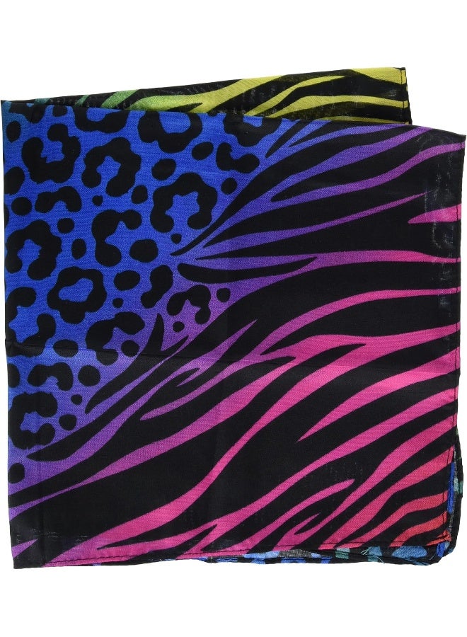 amscan Awesome 80's Party Zebra Print Bandana, Black/White, 16.3 x 6.3 - Image 4