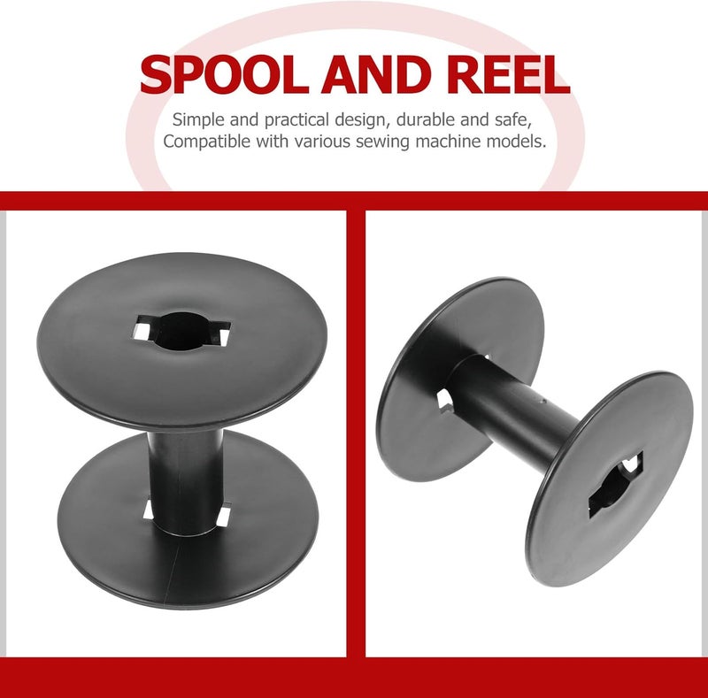 BUTIFULSIC 6pcs Black Plastic Sewing Bobbins Compact Mini Thread Spools Wear-Resistant Empty Spools for Portable Sewing and Craft Use - Image 3