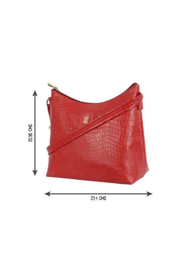 Baggit Women Red Sling Bag Small Size | Ladies Stylish Casual Cross Body Purse Handbag - Image 3