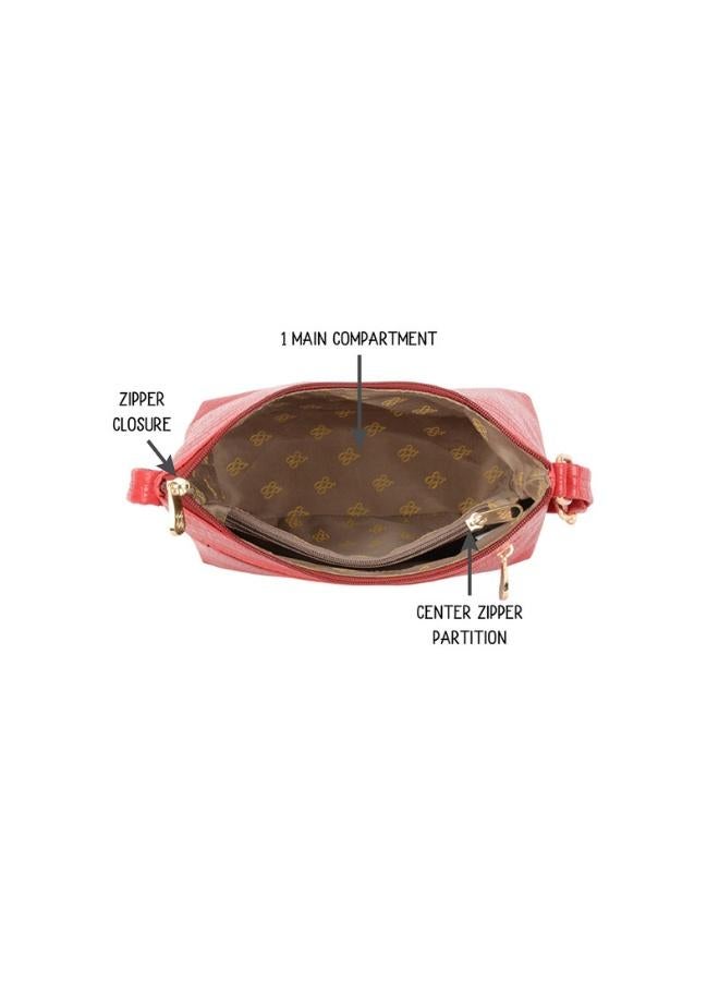 Baggit Women Red Sling Bag Small Size | Ladies Stylish Casual Cross Body Purse Handbag - Image 5