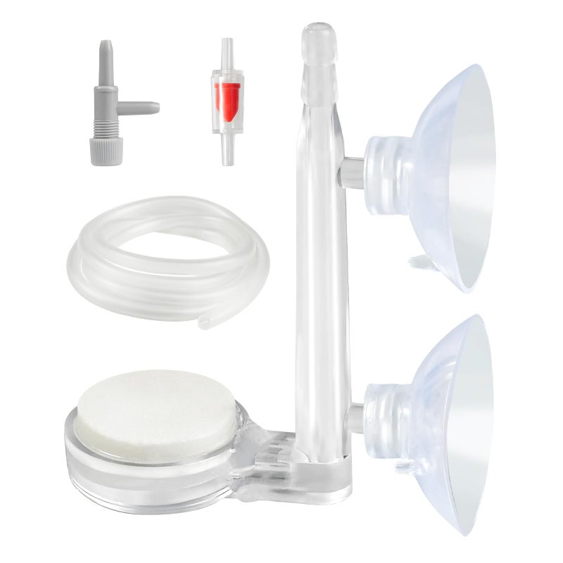 AQUANEAT Aquarium Air Stone Disc, 1 Inch Nano Bubble Stone Kit Quiet Dissolved Oxygen Diffuser with Accessories tubing and valves for Small Fish Tank - Image 1