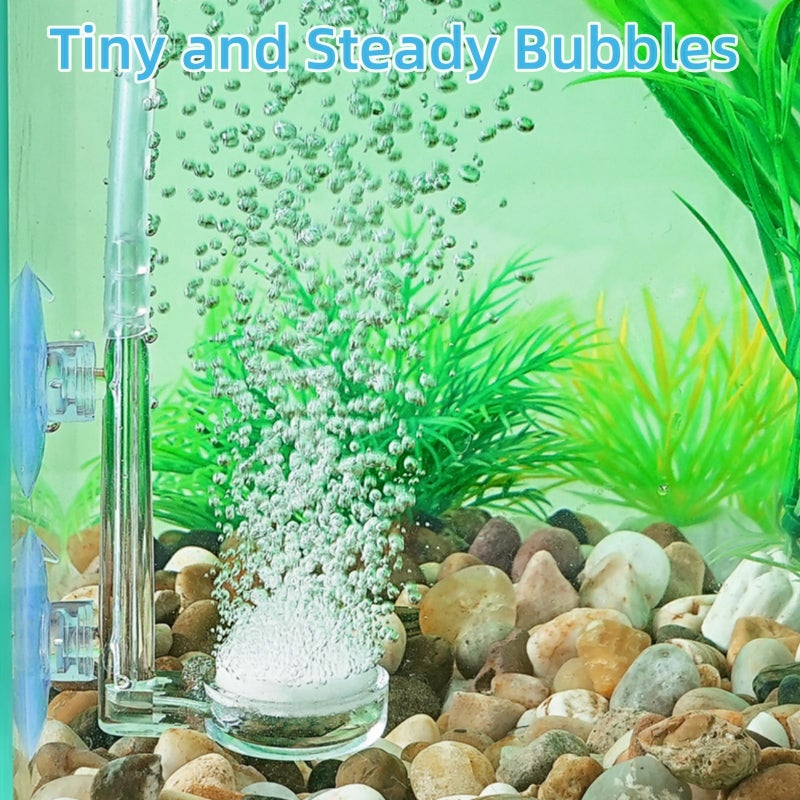 AQUANEAT Aquarium Air Stone Disc, 1 Inch Nano Bubble Stone Kit Quiet Dissolved Oxygen Diffuser with Accessories tubing and valves for Small Fish Tank - Image 2