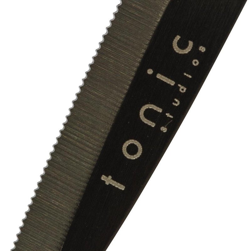 TONIC STUDIOS Tim Holtz Small Scissors - 5 Inch Mini Snips with Micro Serrated Blade - Craft Tool for Cutting Paper, Fabric, and Sewing - Titanium with Black Comfort Grip Handles - Image 5