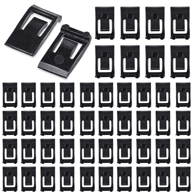 Dreyoo 50 Pcs Cabinet Hinge Restrictor Clips 86 Degree Angle Restriction Clips Only for European Kitchen Cabinet Door Hinges Except Soft Close Hinges Black