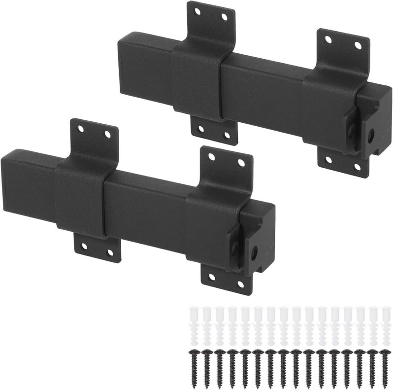 Heavy Duty Slide Gate Latches 2 Pcs, Metal with Padlock Hole, Includes Screws, Anti-Rust Sliding Door Lock for Wooden Fence, Barn Door, Outdoor, Yard Gate - Image 1